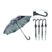 Parapluie de design noir et blanc automatique droit (YS-SA23083923R)